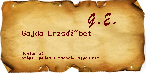 Gajda Erzsébet névjegykártya