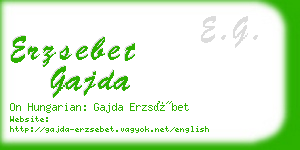 erzsebet gajda business card